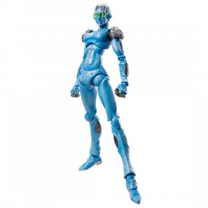 Medicos Super Action Statue JoJo's Bizarre Adventure Part 6 Stone Ocean SF Stone Free Chozokado Figure (blue)