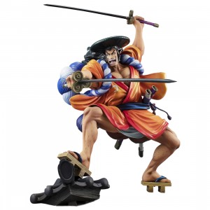 MegaHouse One Piece Portrait of Pirates Warriors Alliance Kozuki Oden Figure (orange)