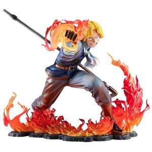 MegaHouse One Piece Portrait of Pirates Sabo Fire Fist Inheritance Limited Edition Figure (red)