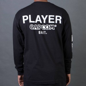 BAIT x Street Fighter Men Capcom Player Long Sleeve Tee (black)