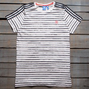 Adidas Women Sailor Stripes Tee (brown / clear brown / black)