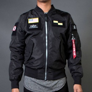 Alpha Industries Men L2B Flex Flight Reversible Jacket (black)