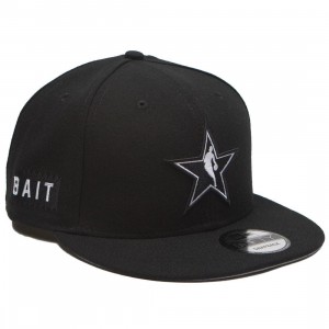 BAIT x NBA X New Era 9Fifty NBA All Star Game Black Snapback Cap (black)