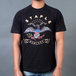 Staple Men Freedom Embroidered Tee (black)