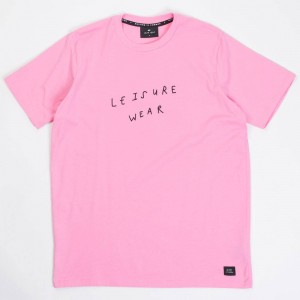 Lazy Oaf Men Leisure Wear Tee (pink)