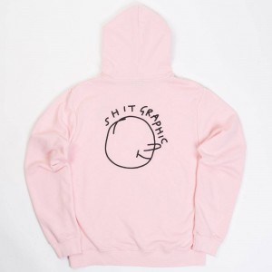 Lazy Oaf Men Shitty Graphic Hoody (pink)
