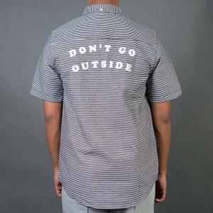 Lazy Oaf Men Don't Go Outside Shirt (black)