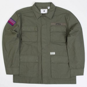 Undefeated Men Attica Jungle Long Sleeve Shirt (green / olive)